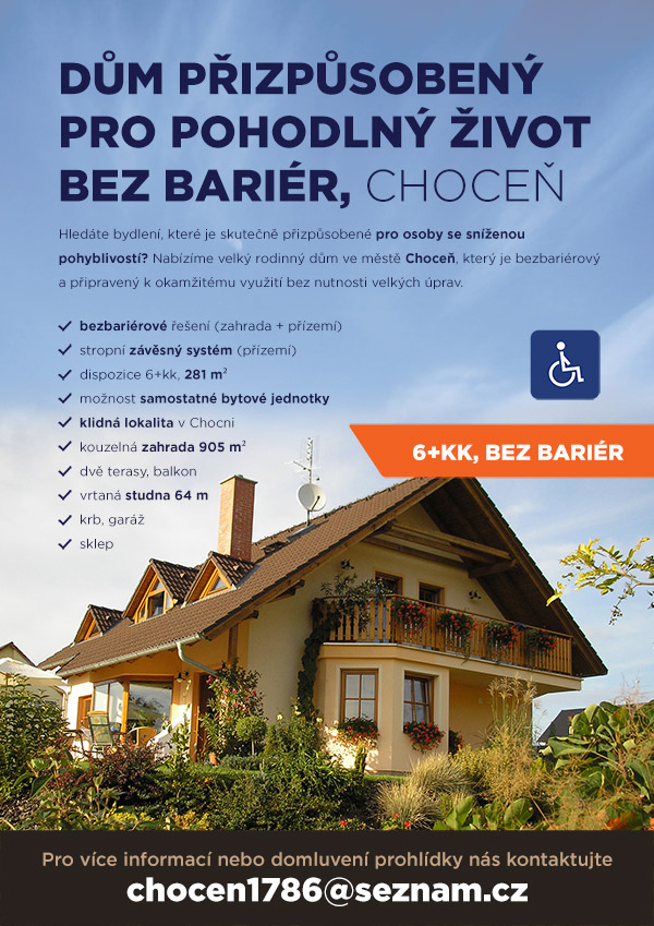 Prodej rodinného domu 6+1, bezbariér, Choceň - Tocháčkův kopec